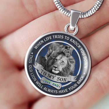 To My Son Pendants Necklace - Son and Father Lion - Birthday Gifts For Teen Son